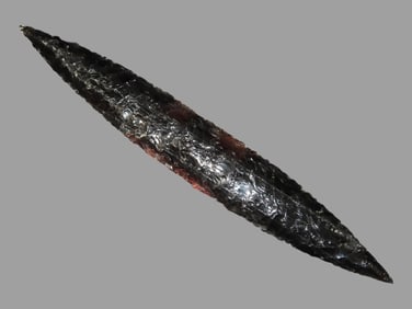 6 5/8' Pre Columbian Bi-Pointed Blade Obsidian, Mexico