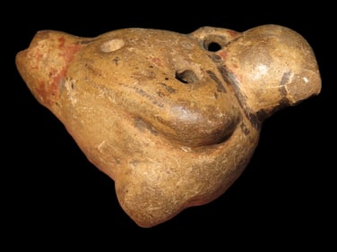 2 1/2' Pre-Columbian Bird Whistle, Painted Mexico