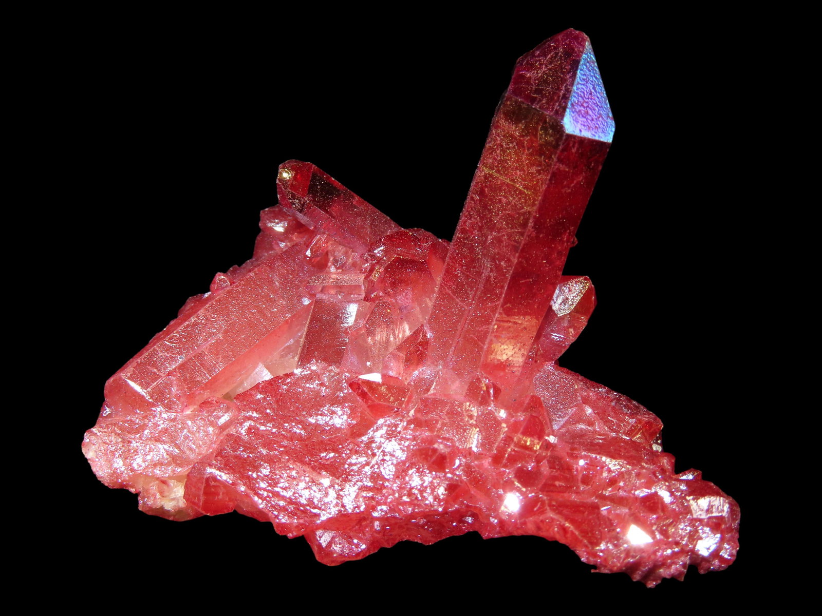 24gram Quartz Crystal Formation Coated in Titanium Geode Specimen (1 of 2)