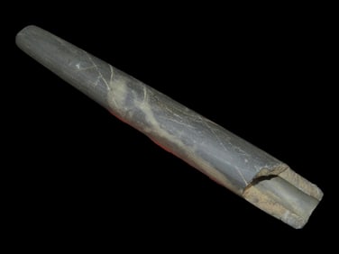 Amazing 6 7/8' Long Tube Slate Bannerstone, Ohio