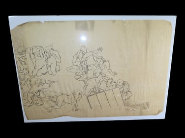 30' X 21' Original Japanese Art. CA 1700-Early 1900 Honolulu Museum X Richard Lane Collection