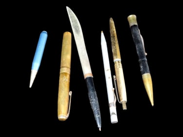 Collection of 5 Rare Fountain Pens/Pencils/Ballpoint, Early 1900s