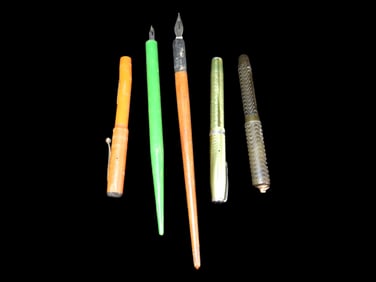 Rare Collection of Ballpoint, Pencils, Fountain Pens, Early 1900s