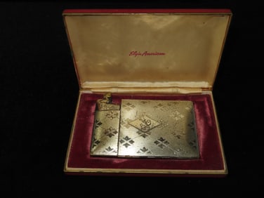 6 7/8' X 4 3/4' Elgin American Cigarette Lighter in Case
