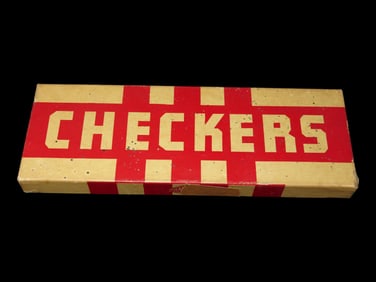 7 3/4' X 2 3/4' Antique Box of Checkers