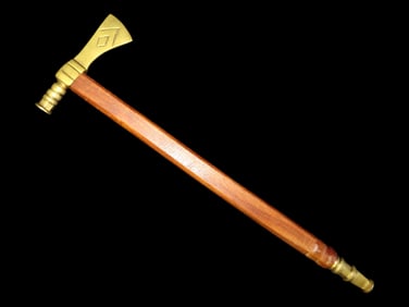 10 3/4' Wood and Metal Pipe Tomahawk