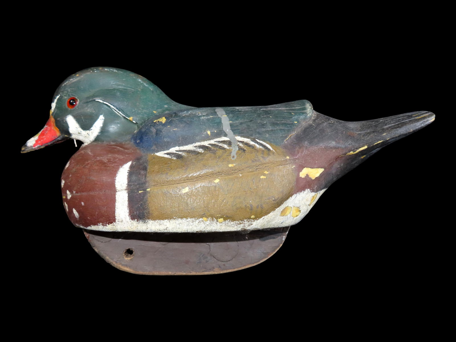 13 1/2" Vintage Hand Carved Duck Decoy (1 of 3)