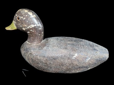 Early Wooden Duck Decoy, Brown Co., Illinois River