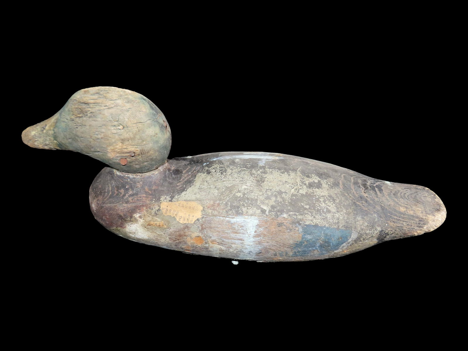 14 1/2" Wooden Duck Decoy Antique: 14 1/2" Wooden Duck Decoy Antique