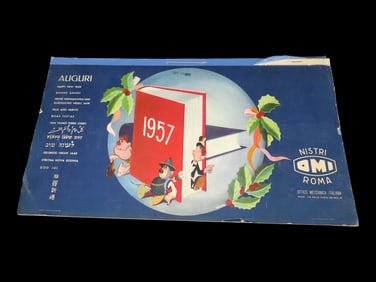 10' X 17' 1957 Auuquri Advertising Calendar