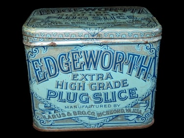 3 1/2' X 3' Edgeworth Extra High Grade Plug Slice Tin