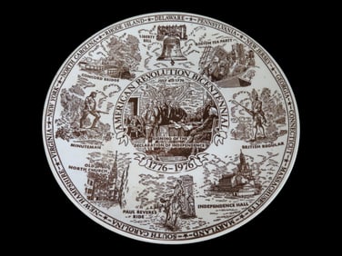 10 Round 1976 American Revolution Bicentennial Plate