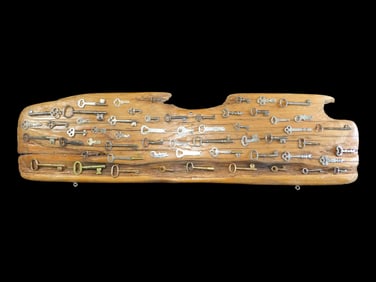 33' X 9' Wooden Board with Skeleton Keys