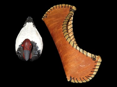 3 1/2' Canoe 2 1/2' Duck Home Decor Miniatures