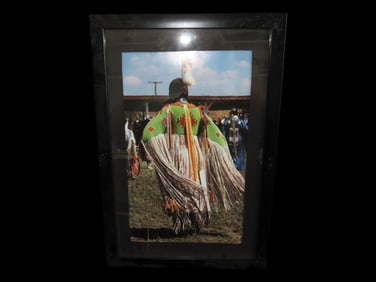 12' X 16' Framed Photo of Native American in Dress