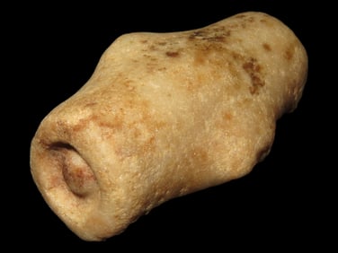2 1/8' Bottle Bannerstone, Davis COA, Drilling Not Completed, Found in Mississippi, Ex. Vanderver