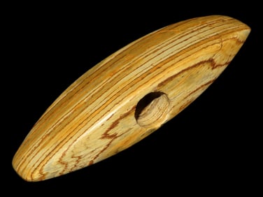 3 7/8' Shuttle Bannerstone, Davis COA, Made of Striped Siltstone, Found in Lee County, MS
