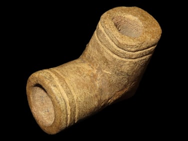 1 9/16' Engraved Elbow Pipe, Davis COA, Found in Central, KY