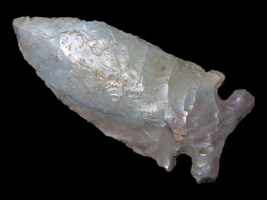 2 5/8' Big Sandy, Found in Central, KY, Made of Rare Sonora Blue Chert, Unusual for this Type of Poi