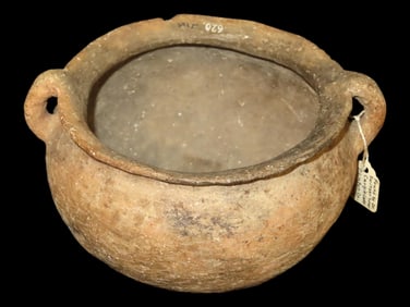 4 1/4' Tall x 6 1/4' Diameter Solid Strap Handled Pot, Cache 3 of 3, Found by workers building Carly