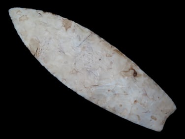 4 3/16' Agate Basin, Putty COA, found in Illinois, Ex Matt Roos Collection