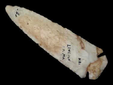 5 5/8' St Charles Dovetail, Partain COA, found in Lincoln Co., Missouri, Ex George Hoke, Ex Bobby On