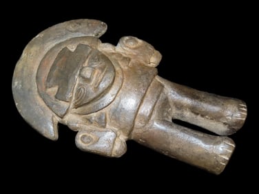 5' Pre Columbian Pottery Figure of Lord Secan from Peru