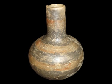 7 1/4' Tall x 5 1/2' Wide Mississippian Culture Caddo Water Bottle Found in 1962, Clark Co. Tennesse