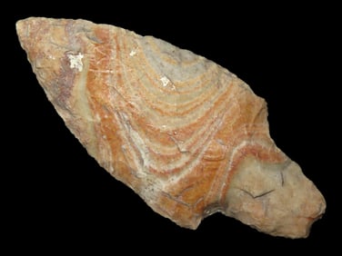 2 7/8' River Stained Adena Point Calhoun Co. IL, Found by Marty Kovach