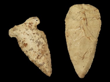Lot of 2 Adams Co., Illinois Arrowheads