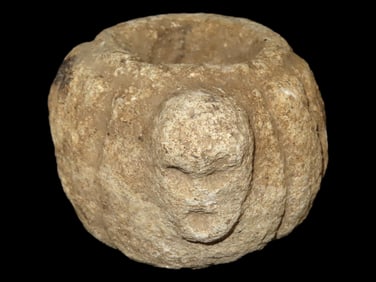 4' Human Head Mace Head from Belize