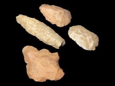 Group of 4 Points Found by Elmer Luebkemann On His Farm 5 Miles SE of Red Bud, IL, Randolph Co. IL