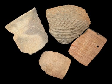 Grouping of 4 pieces of Pottery Shards