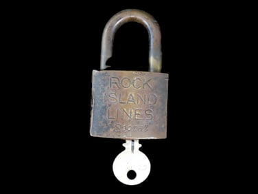 Rock Island RR Line Signal Lock with Key