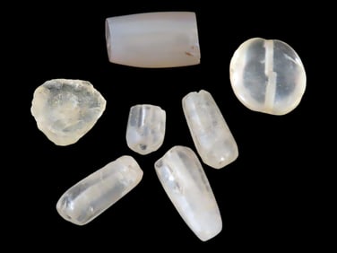 Rare Group of Crystal Quartz Beads, Africa, Neolithic