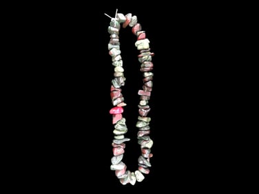Green and Reddish Toned Beaded Necklace