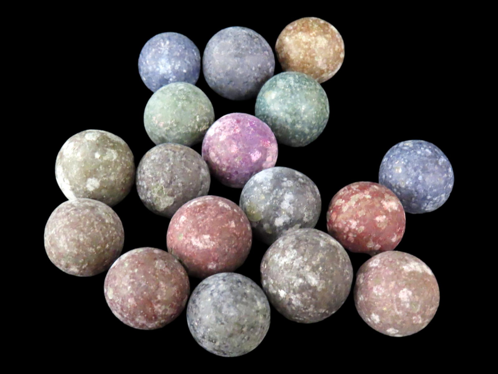 Collection of Fur Trade Ceramic Marbles (1 of 3)