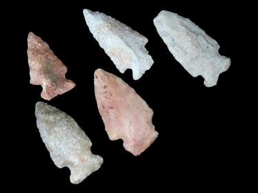 5 Arrowheads Found by Gary Nelson in Van Buren Co., IA, Famous YouTube Channel