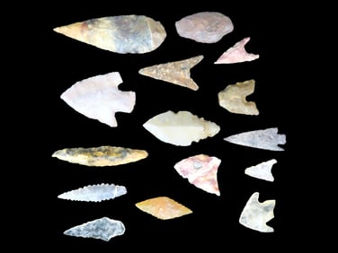 15 Neolithic Arrowheads, Found in North Africa