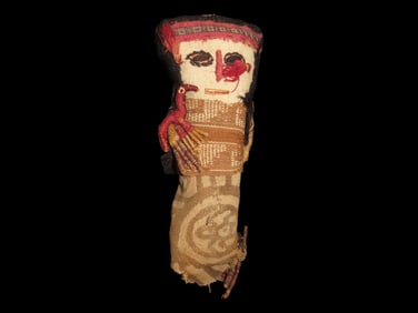 12' Peruvian Chancay Doll, Ancient Textiles from Peru