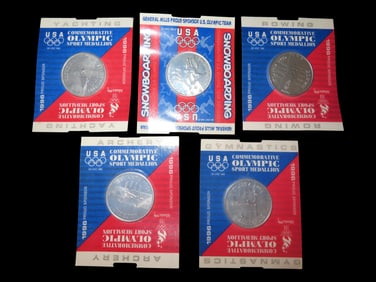 Set of 5 1996 Olympic Coins Commemorative Medallion