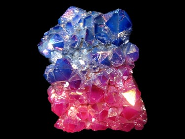 163 gram, Quartz Crystal Cluster Formation Coated in Titanium Geode Specimen, Rainbow Color
