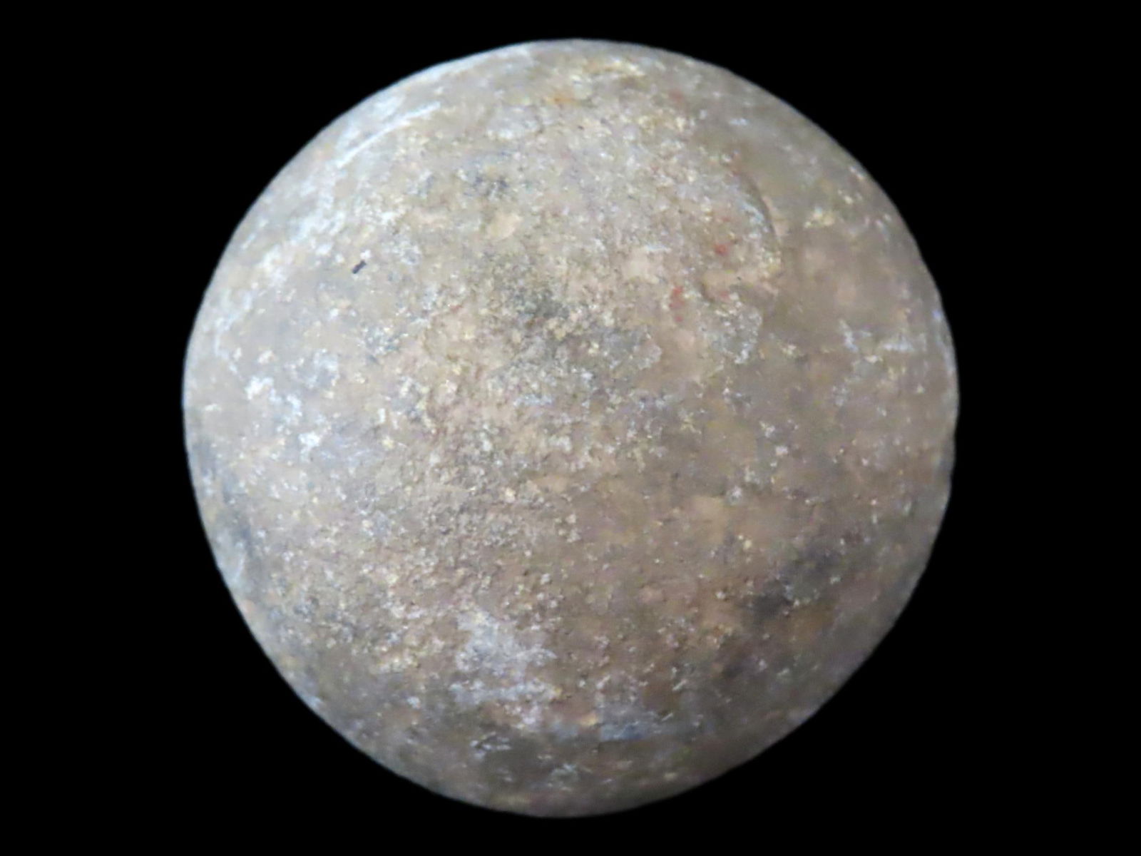 1 1/4" Hardstone Game Ball/Prehistoric Marble, Found in Clark Co., MO: 1 1/4" Hardstone Game Ball/Prehistoric Marble, Found in Clark Co., MO