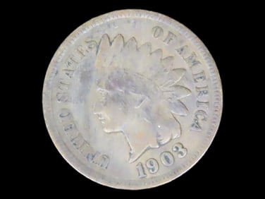1903 VF Indian Head Pennies, USA Early American Currency