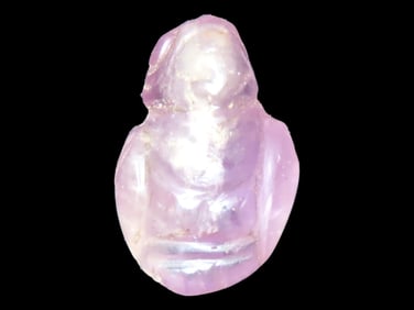 3/4' Pre Columbian Parrot Effigy Pendant, Purple Fluorspar
