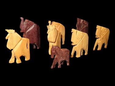 Grouping of Wood Carved Figurine, Africa