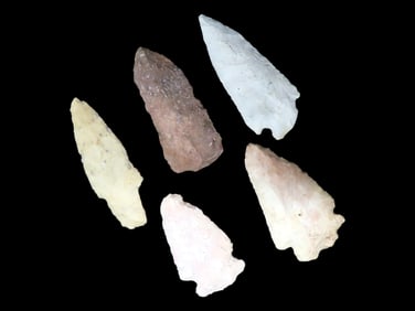 5 Arrowheads Found by Gary Nelson in Van Buren Co., IA, Famous YouTube Channel
