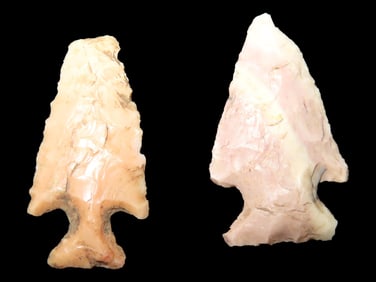 Set of 2 Mississippian Bird Points, Ralls Co., MO