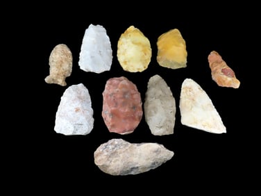 10 Arrowheads Found by Gary Nelson in Van Buren Co. Iowa, Famous YouTube Channel