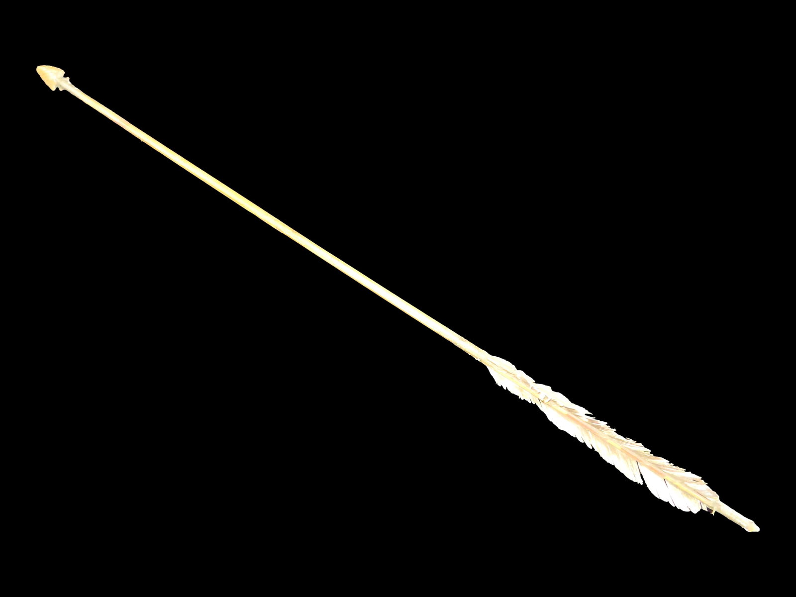 28 1/4" Historic Arrow with Flint Tip: 28 1/4" Historic Arrow with Flint Tip